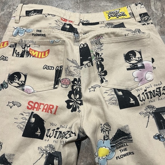 Urban Outfitters M/SF/T Misfit Mad Minds Cream Pant Size 28 Unisex Skater Pant - Picture 8 of 8